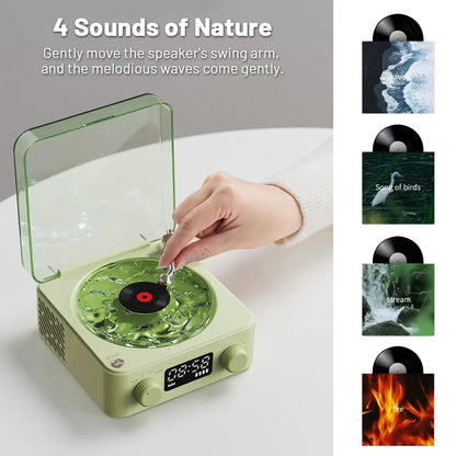 Retro Turntable Speaker Stereo Sound Projection Lamp