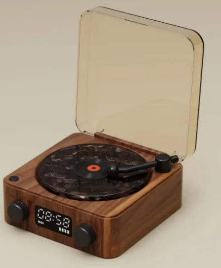 Retro Turntable Speaker Stereo Sound Projection Lamp
