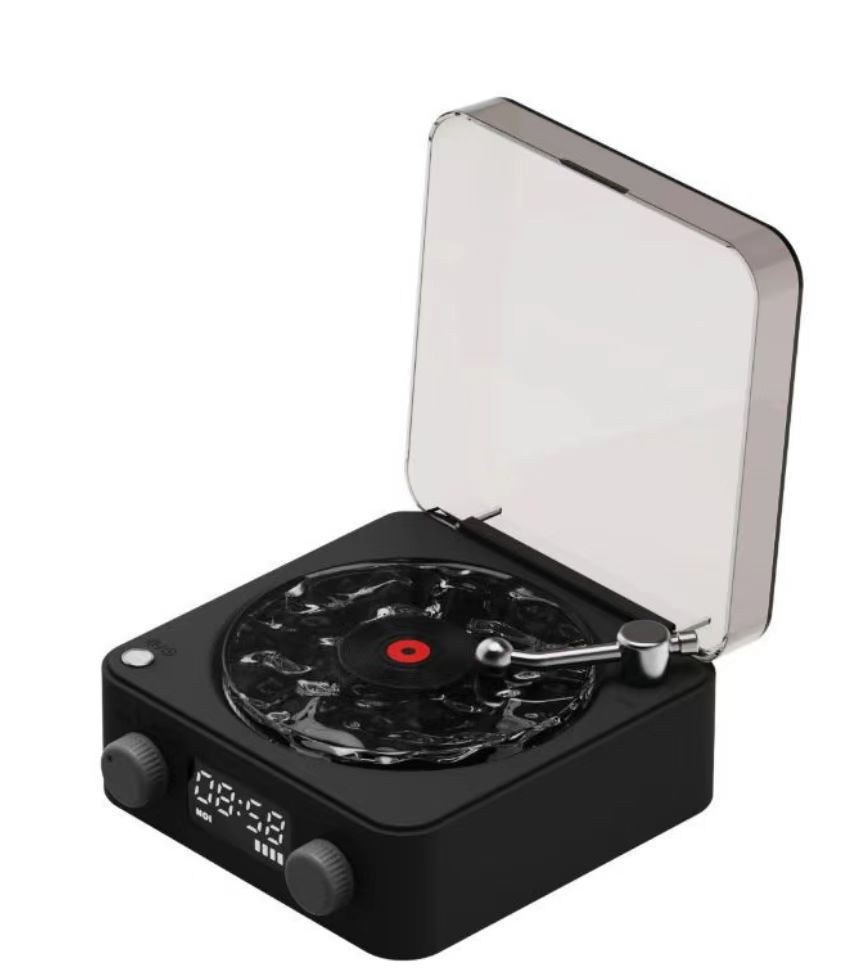 Retro Turntable Speaker Stereo Sound Projection Lamp