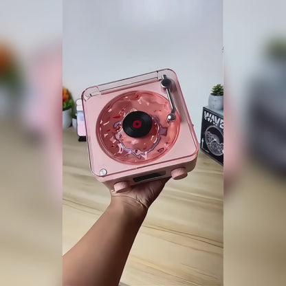 Retro Turntable Speaker Stereo Sound Projection Lamp